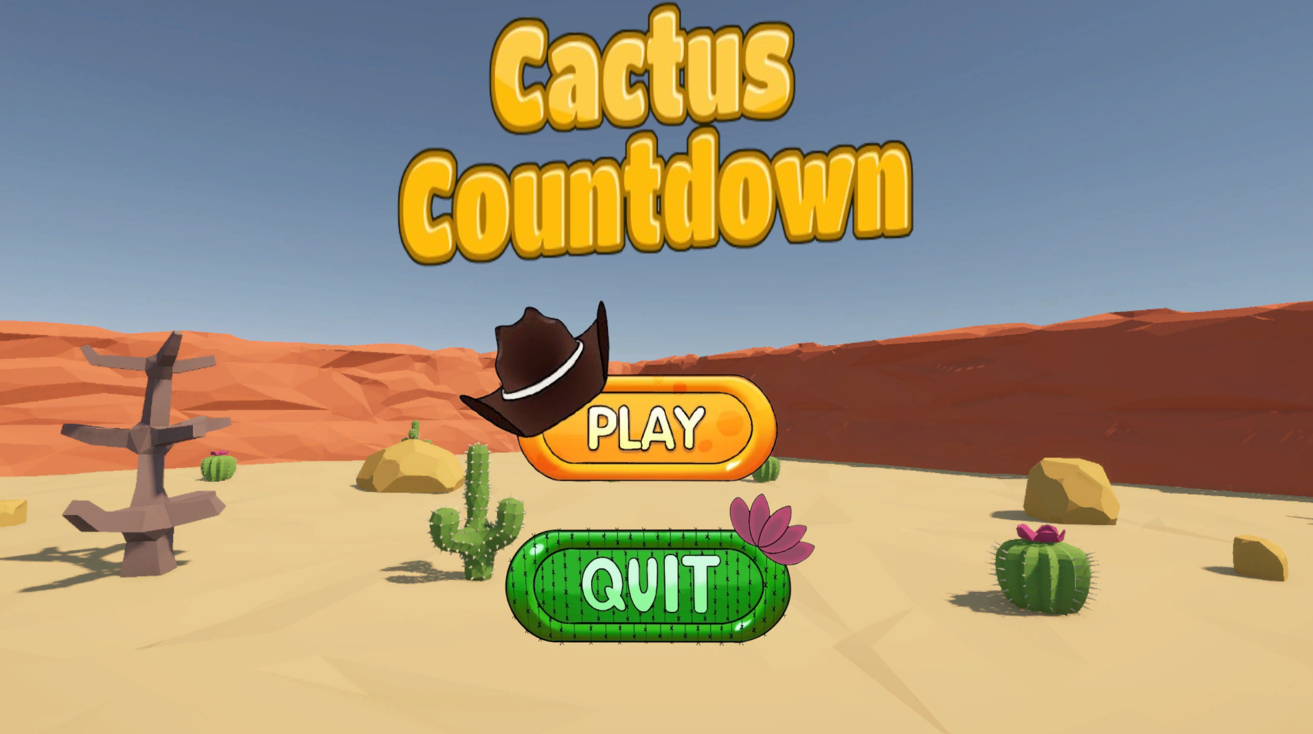 Cactus Countdown defense encounter with cactus monsters advancing across the desert