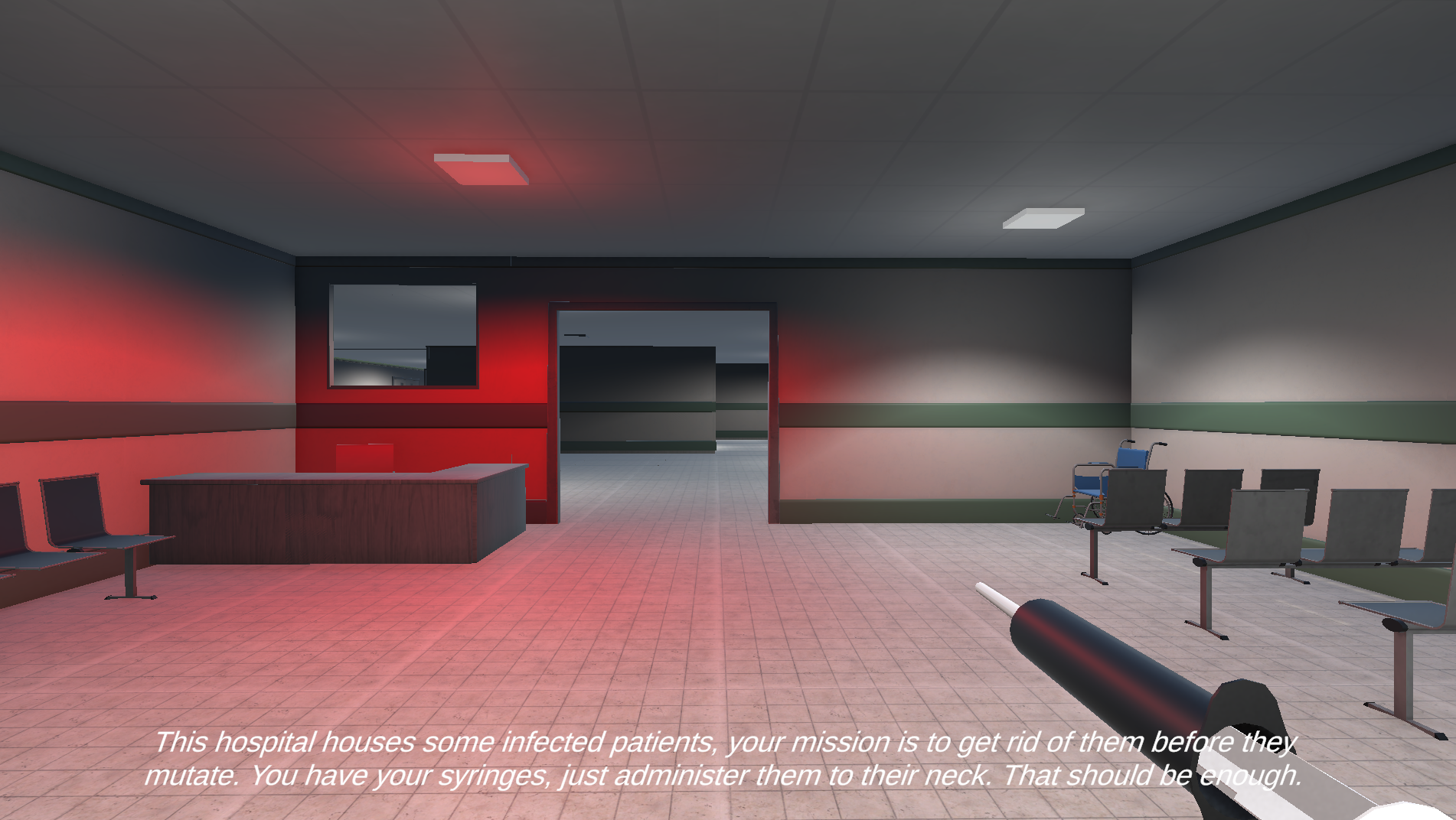 Industrial corridor environment in Crimson Hours